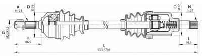 OPEN PARTS drs636700 -  Приводной вал
